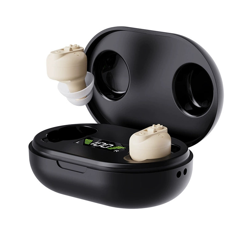 MiniCIC Invisible Hearing Aids with LED Charging Case