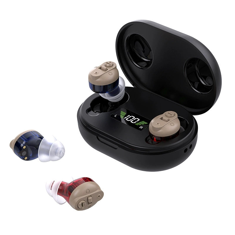 MiniCIC Invisible Hearing Aids with LED Charging Case