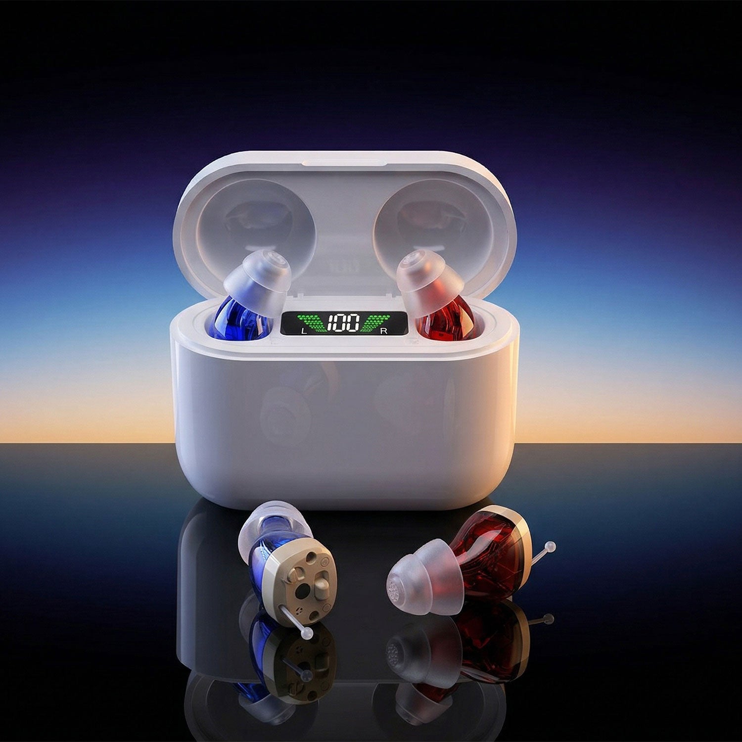 ClearBoost Hearing Aids with LED Charging Case