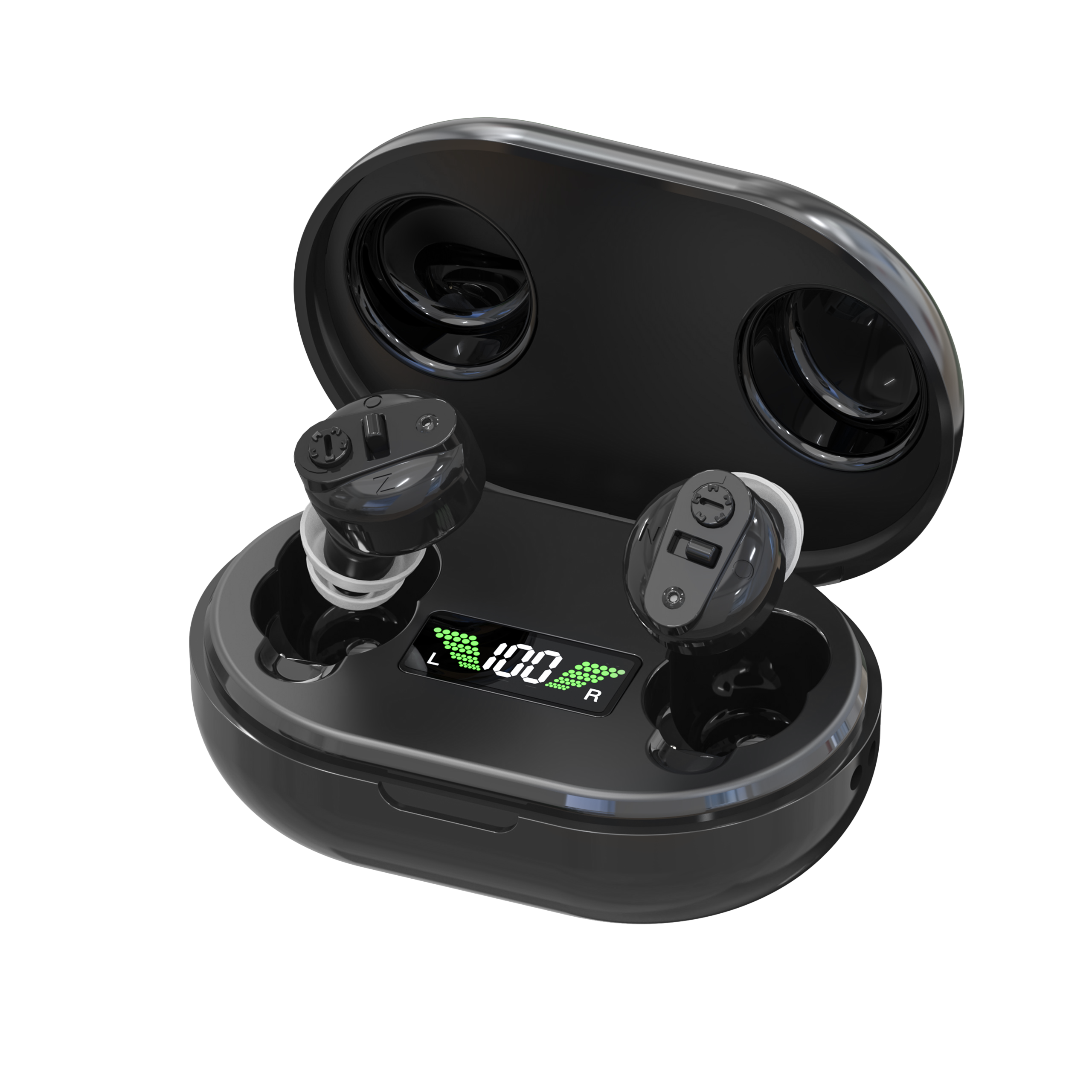 MiniCIC Invisible Hearing Aids with LED Charging Case