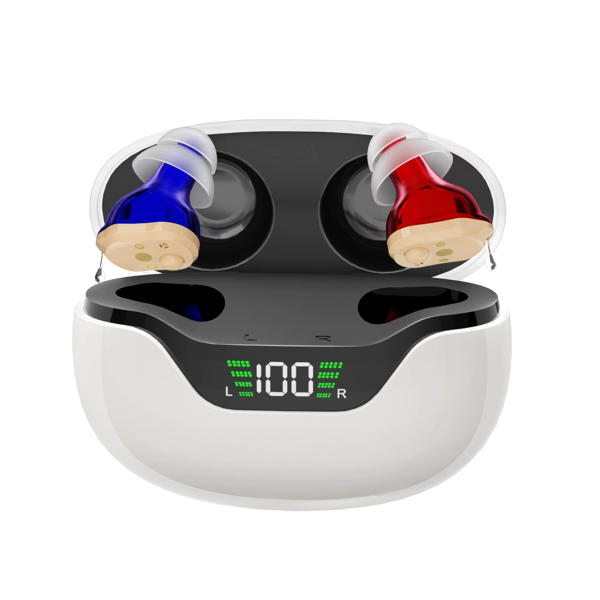 MiniCIC Pro Rechargeable Hearing Aids with LED Charging Case