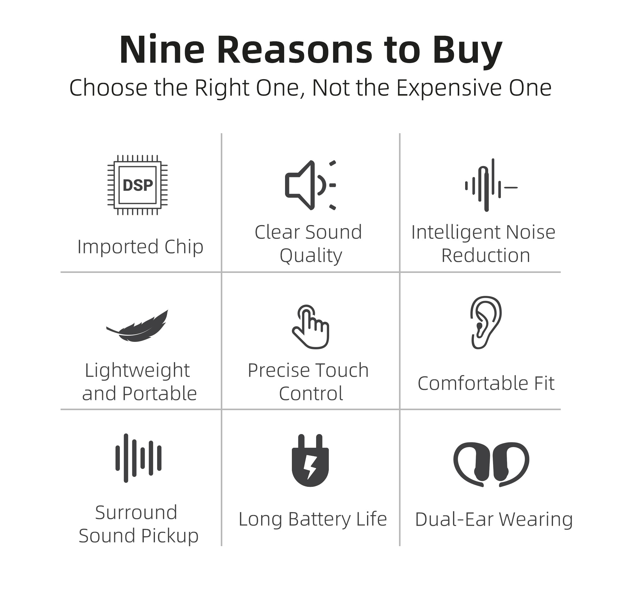 OpenHook Hearing Aids with Charging Case