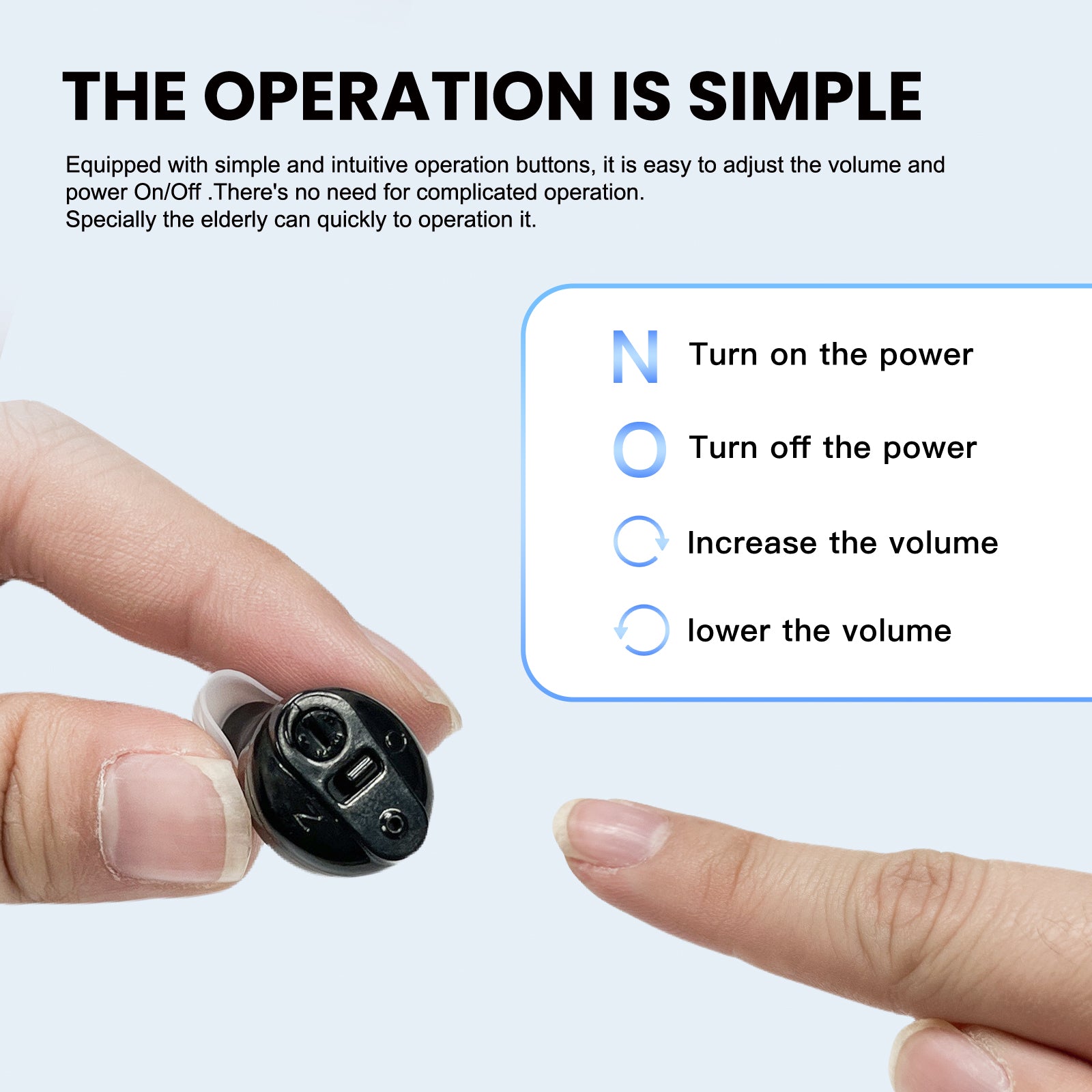 MiniCIC Invisible Hearing Aids with LED Charging Case