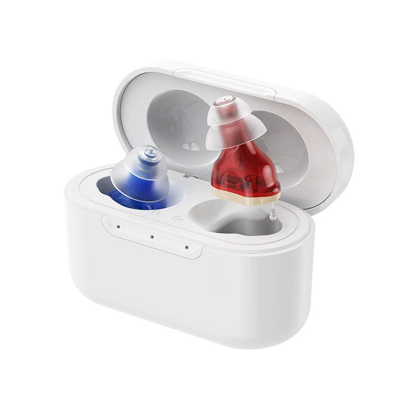 CIC Pro Rechargeable Hearing Aids with 100-Hour Charging Case
