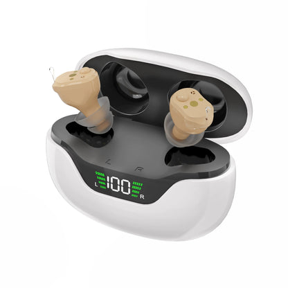 MiniCIC Pro Rechargeable Hearing Aids with LED Charging Case