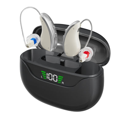 UVShield BTE Hearing Aids with UV Charging Case