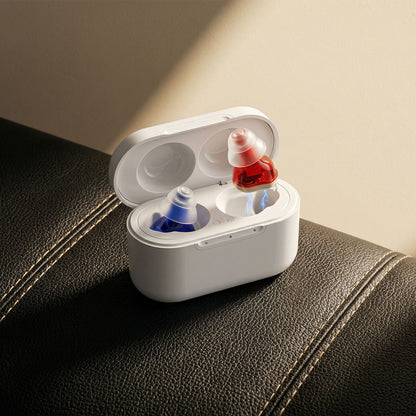 CIC Pro Rechargeable Hearing Aids with 100-Hour Charging Case