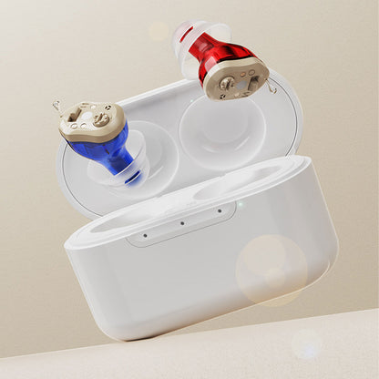 CIC Pro Rechargeable Hearing Aids with 100-Hour Charging Case