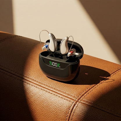 UVShield BTE Hearing Aids with UV Charging Case