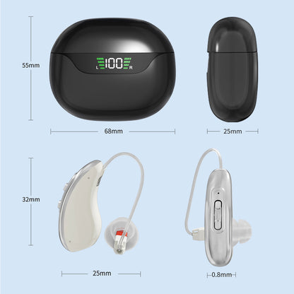 UVShield BTE Hearing Aids with UV Charging Case