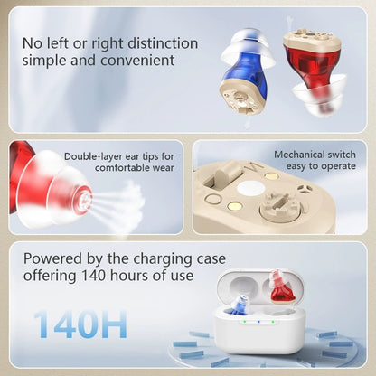 CIC Pro Rechargeable Hearing Aids with 100-Hour Charging Case