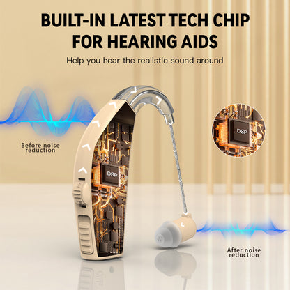 PowerBTE Rechargeable Hearing Aids with LED Charging Case