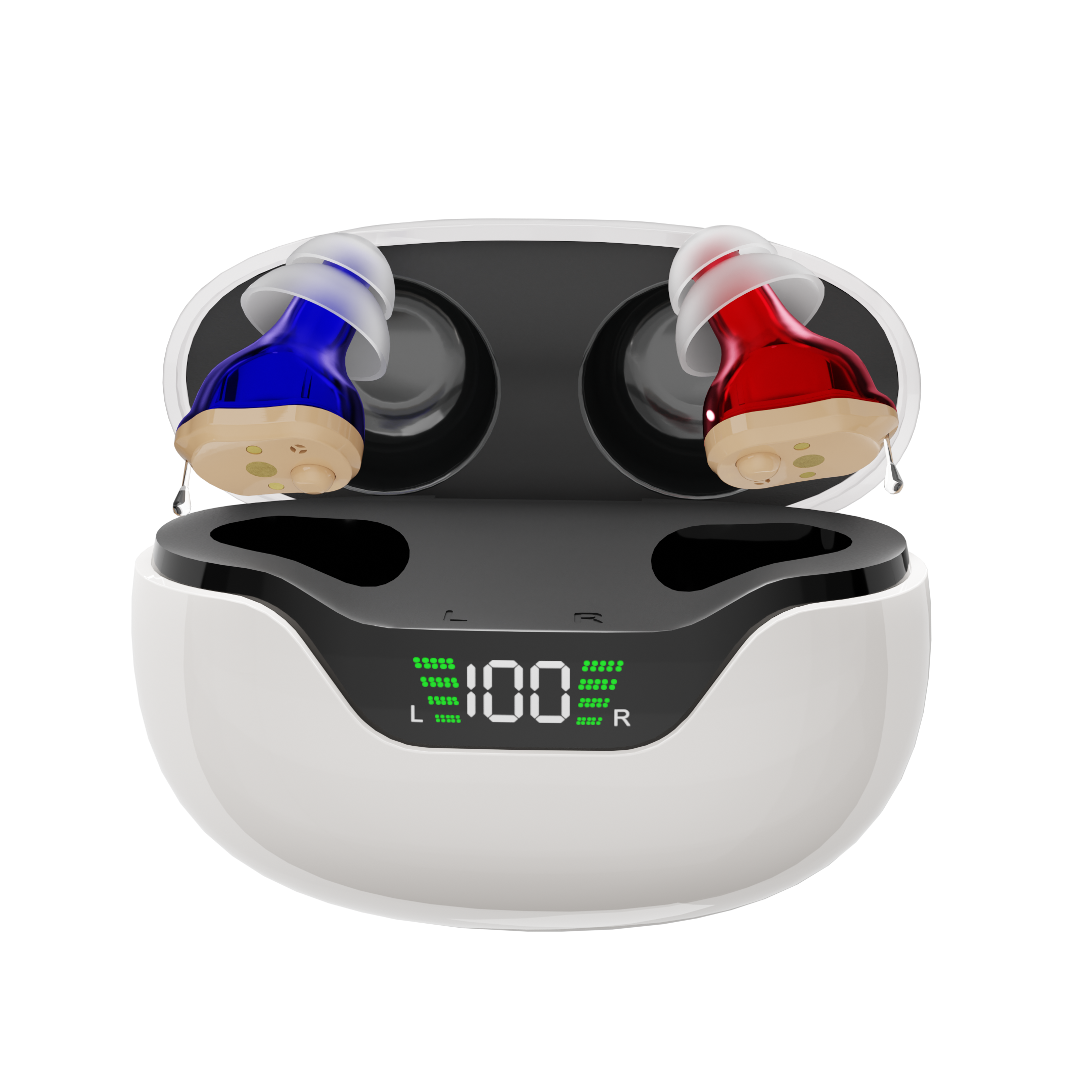 MiniCIC Pro Rechargeable Hearing Aids with LED Charging Case