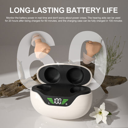 MiniCIC Pro Rechargeable Hearing Aids with LED Charging Case