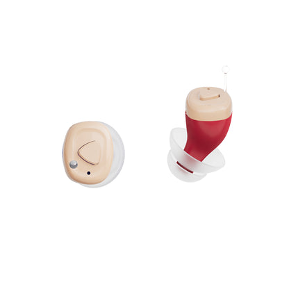 Invisible Rechargeable In-Ear Hearing Aids with Noise Reduction & Magnetic Charging