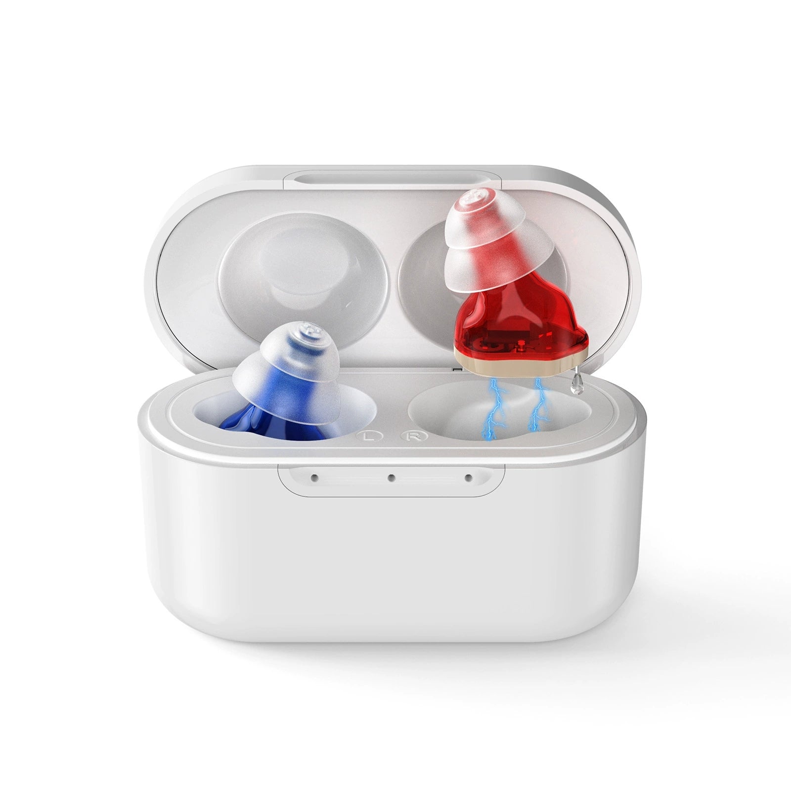 CIC Pro Rechargeable Hearing Aids with 100-Hour Charging Case
