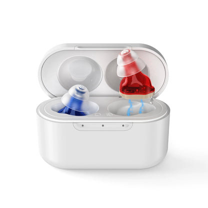 CIC Pro Rechargeable Hearing Aids with 100-Hour Charging Case