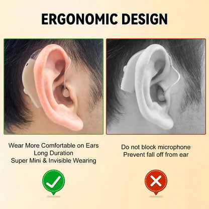 PowerBTE Rechargeable Hearing Aids with LED Charging Case